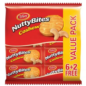 Tiffany, Nutty Bites, cashew , Value Pack, 3x 8 x 72 gm