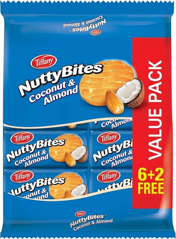 Tiffany, Nutty Bites, Almond, Value Pack, 3x 8 x 72 gm