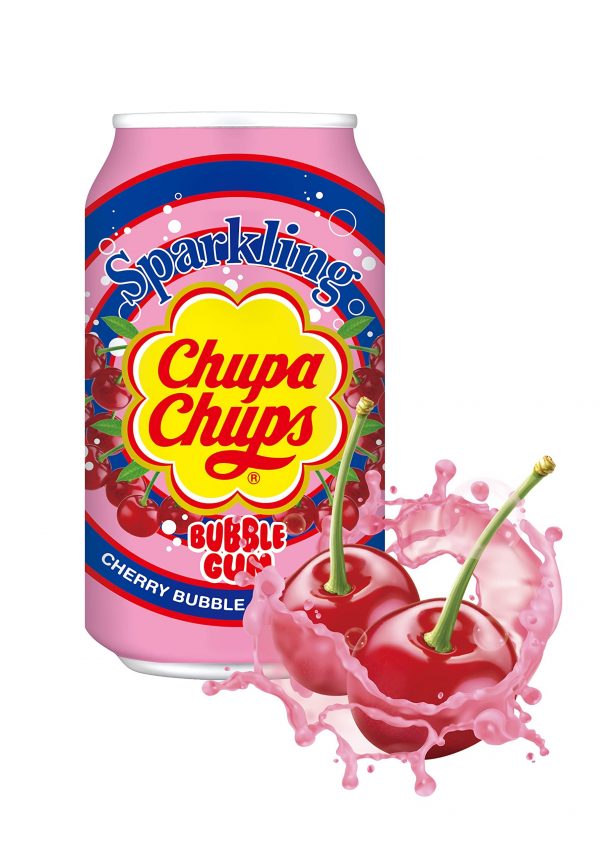 Chupa Chups Cherry Bubble Gum Soda 24x345ml