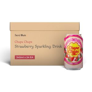 Chupa Chups strawberry sparkling Drink 24 x 345 ml